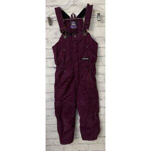 Berne Size 4T Plum Softstone Insulated Overall Snow Ski Canvas‎ Pants Bib